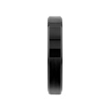 INFINITY Black Tungsten Ring with Beveled Edges