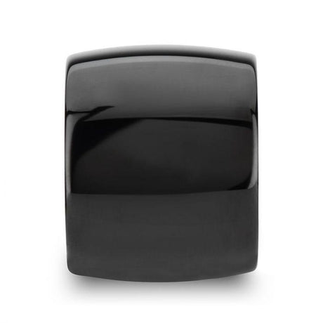 RAVEN Domed Black Tungsten Wedding Band - 2mm - 12mm
