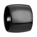 RAVEN Domed Black Tungsten Wedding Band - 2mm - 12mm