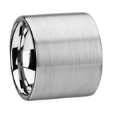 MERCURY Flat Brushed Finish Tungsten Wedding Ring - 2mm - 12mm