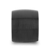 RAIDER Domed Brush Finished Black Tungsten Wedding Band - 2mm - 12mm