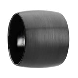 RAIDER Domed Brush Finished Black Tungsten Wedding Band - 2mm - 12mm