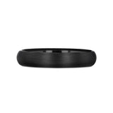 RAIDER Domed Brush Finished Black Tungsten Wedding Band - 2mm - 10mm