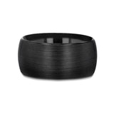 RAIDER Domed Brush Finished Black Tungsten Wedding Band - 2mm - 10mm
