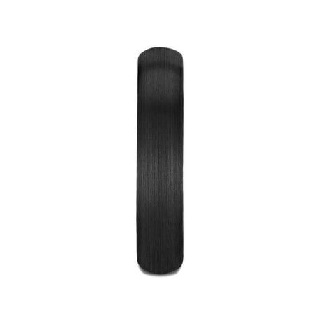 RAIDER Domed Brush Finished Black Tungsten Wedding Band - 2mm - 10mm