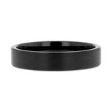SAN ANTONIO Flat Black Tungsten Carbide Band