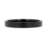 SAN ANTONIO Flat Black Tungsten Carbide Band