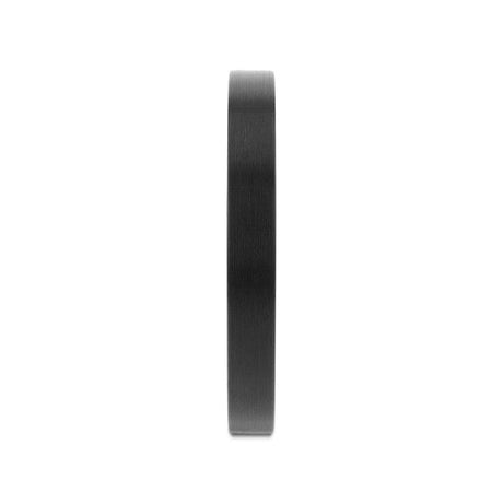SAN ANTONIO Flat Black Tungsten Carbide Band