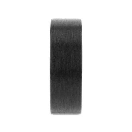 SAN ANTONIO Flat Black Tungsten Carbide Band
