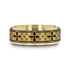 WOVEN CROSSES on Gold Plated Tungsten Carbide Ring with Beveled Edges